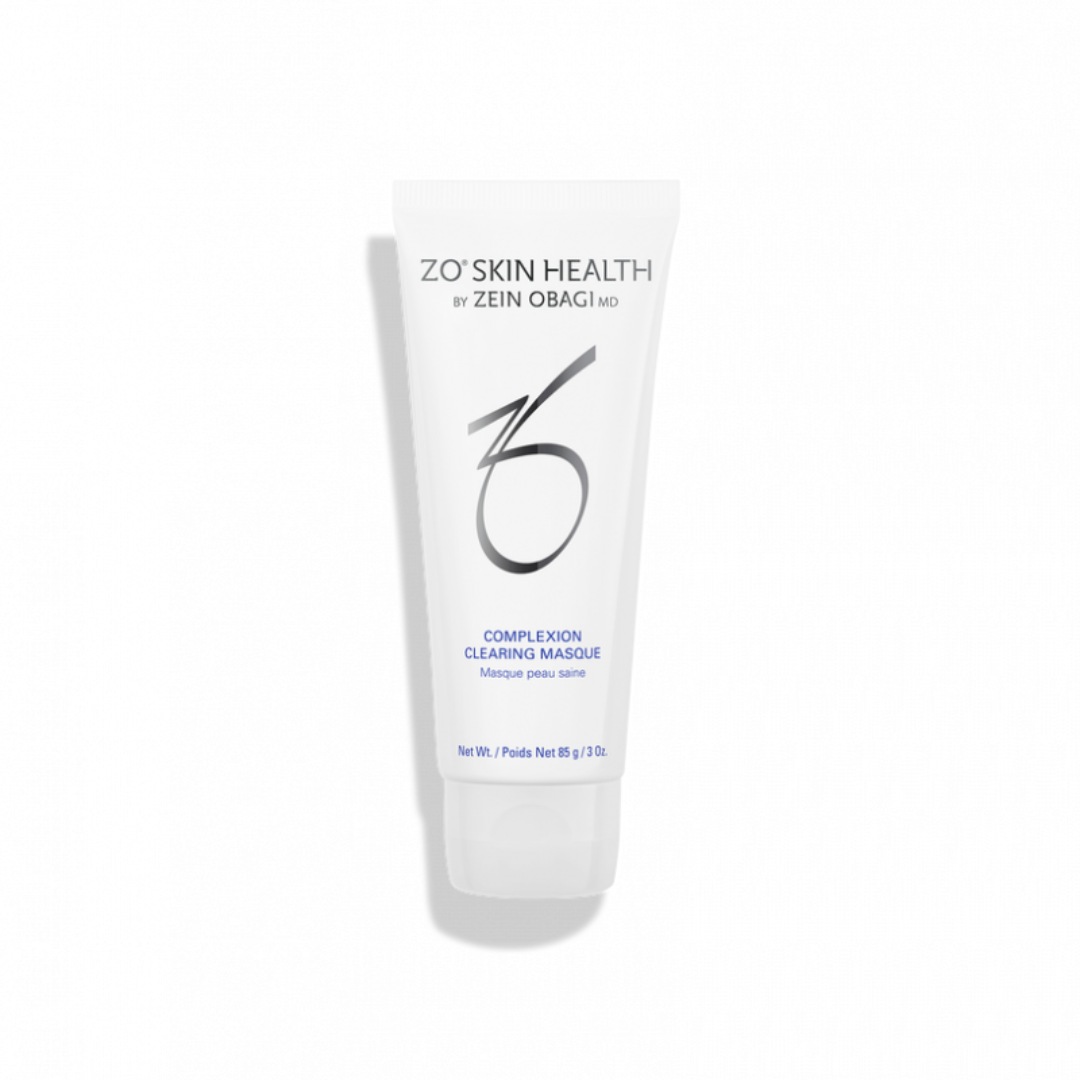 ZO Skin Health Complexion Clearing Masque tube on white background skincare product