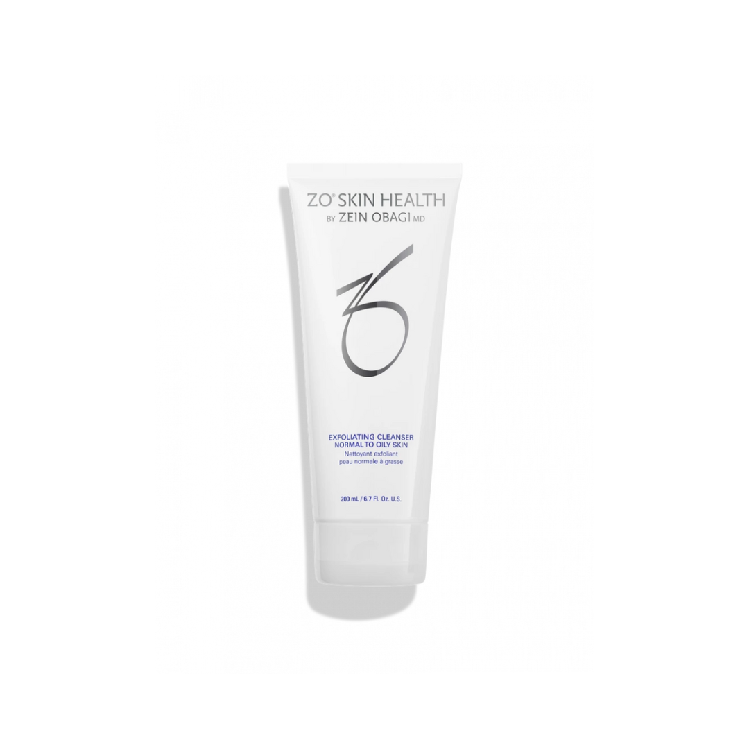 ZO Skin Health exfoliating cleanser for normal to oily skin in a white tube