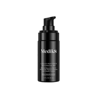 Medik8 Liquid Peptides Advanced MP anti-aging serum bottle, 30ml, black pump packaging