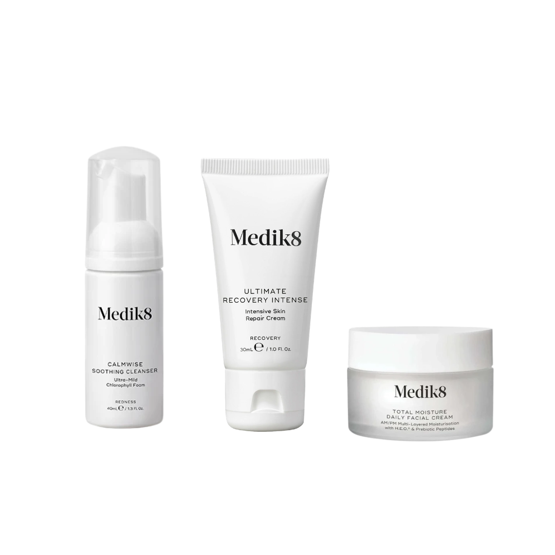 Medik8 Calmwise Cleanser + Ultimate Recovery + Total Moisture Bundle - OZMedskin
