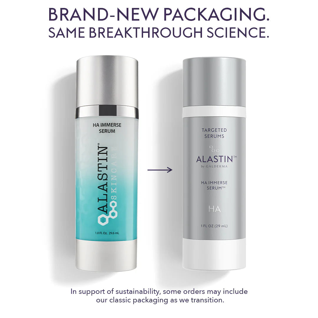 ALASTIN HA IMMERSE Serum® 30mL product benefits graphic