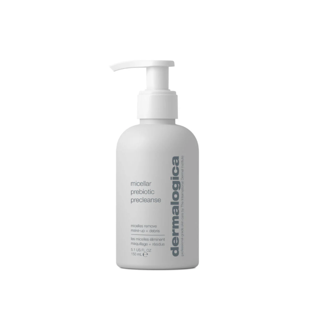 Dermalogica Micellar Prebiotic Precleanse bottle with pump for makeup and debris removal